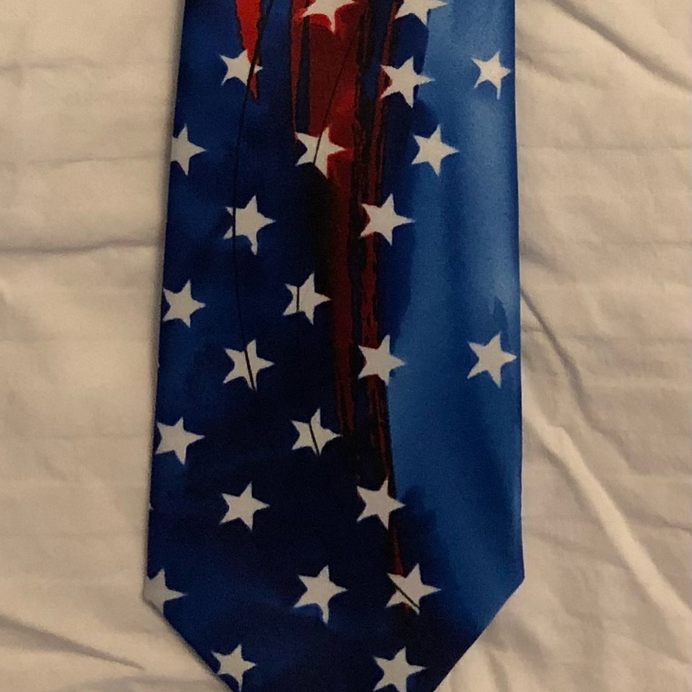 J Garcia Collectors Tie. Red White & Blue